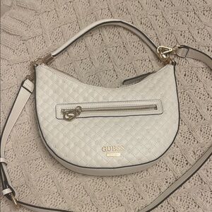 Guess Cream Quilted Shoulder Bag